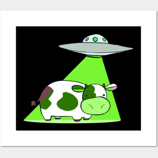 Cow Alien Abduction Posters and Art